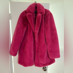 Super soft pink Faux fur coat